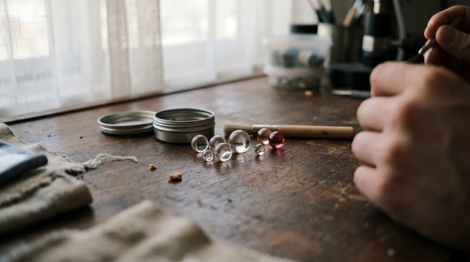 AZARIUS · Schritt 2 — Material und Größe der Terp Pearls wählen
