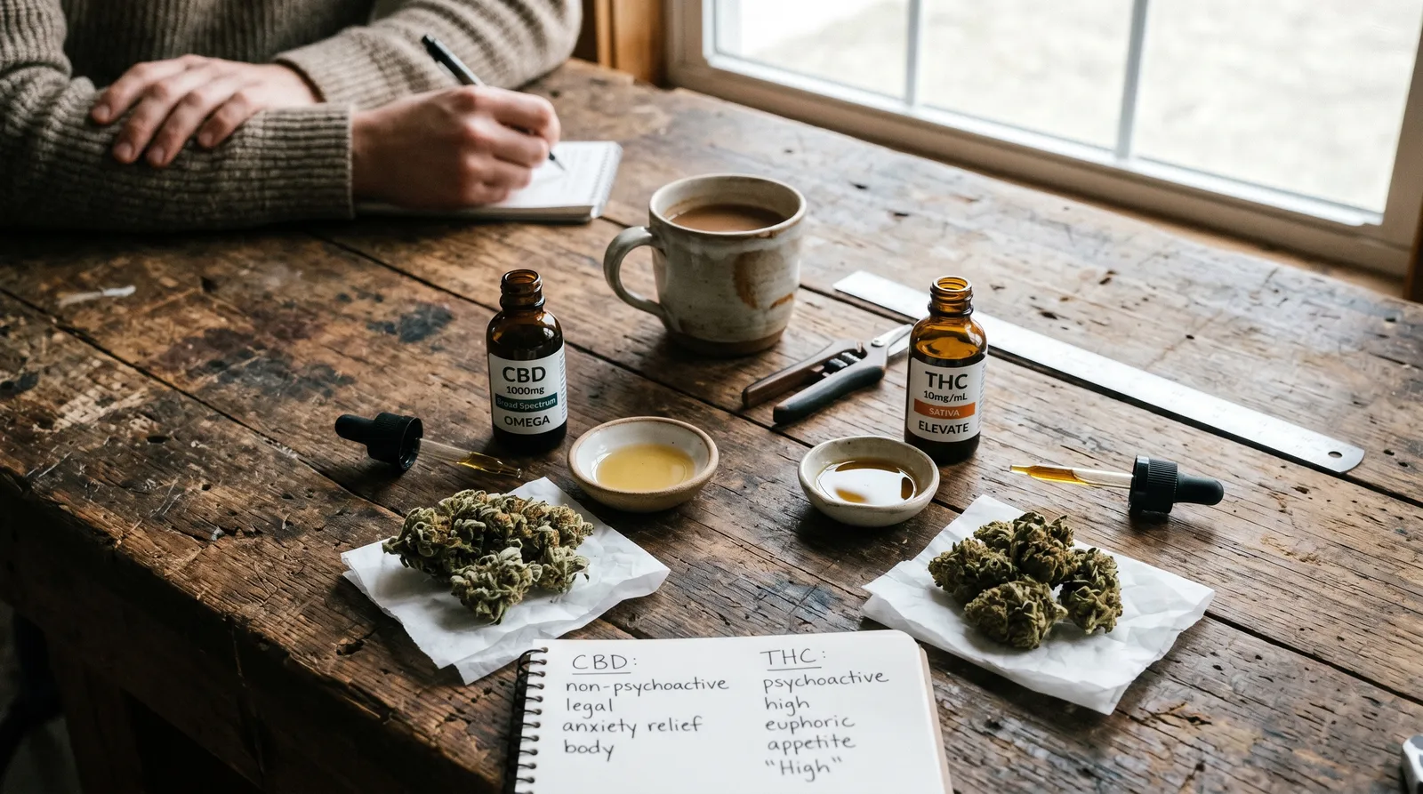 AZARIUS · Head-to-Head: CBD and THC at a Glance