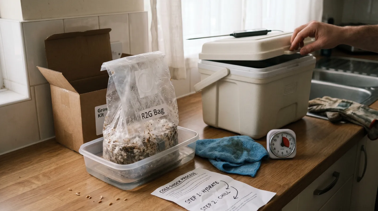AZARIUS · Schritt für Schritt: Kälteschock für Grow Kit oder R2G-Beutel
