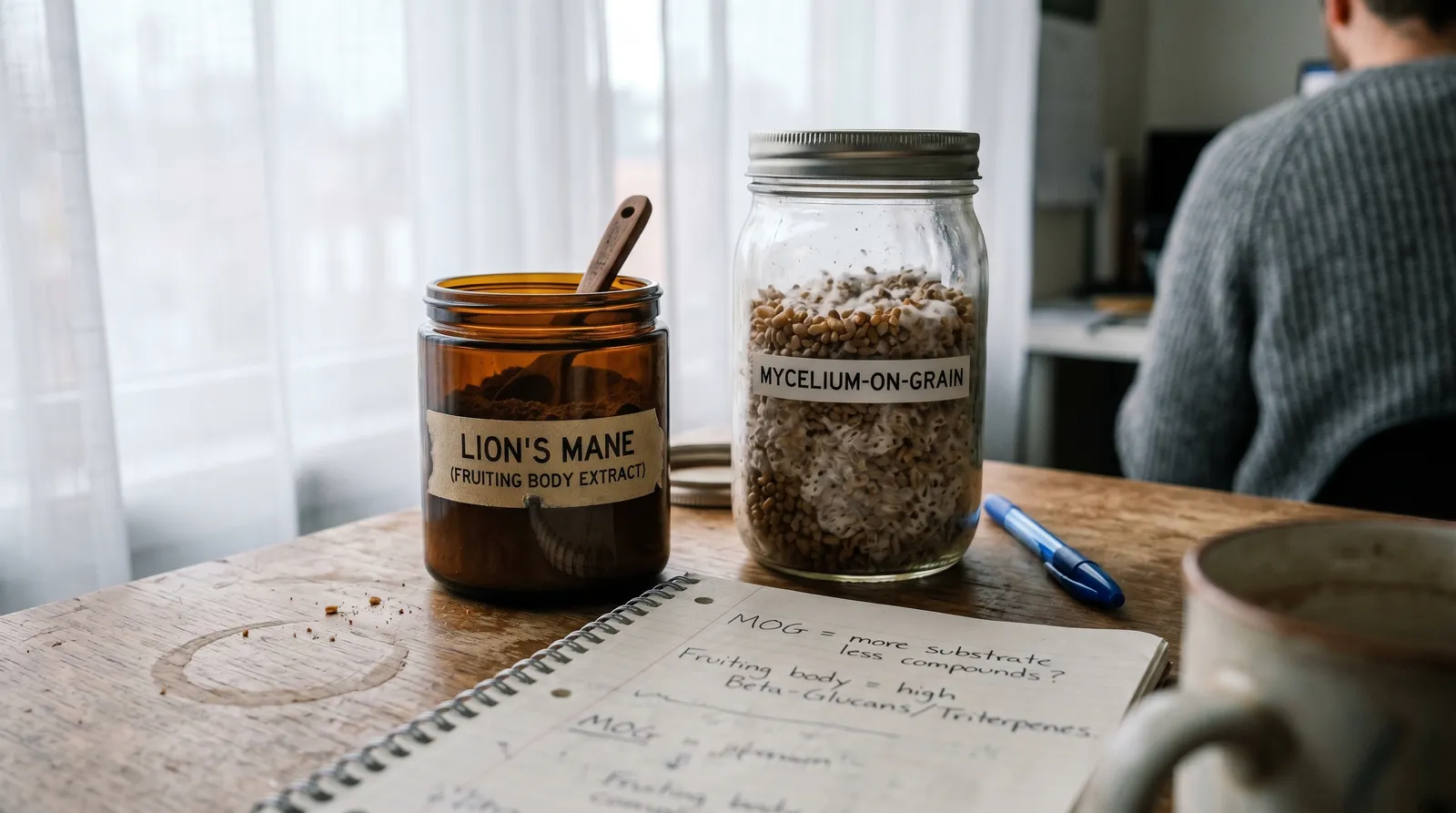 AZARIUS · Mycelium-på-korn vs. frugtlegeme: ændrer det risikoen?