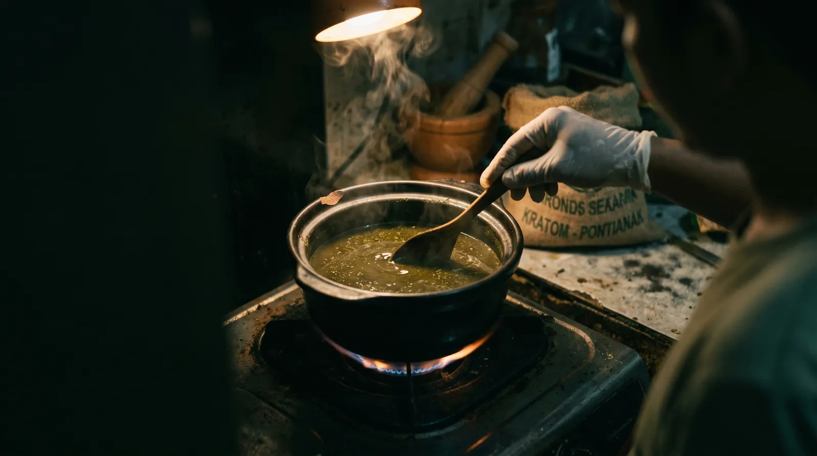 AZARIUS · Krok 4: Parzenie herbaty z kratom