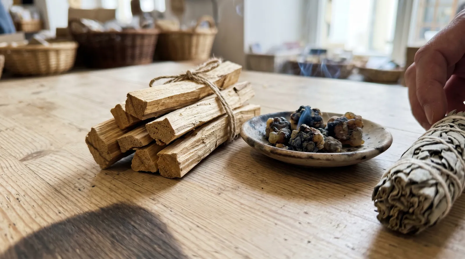 AZARIUS · Palo santo jämfört med vit salvia och rökelse