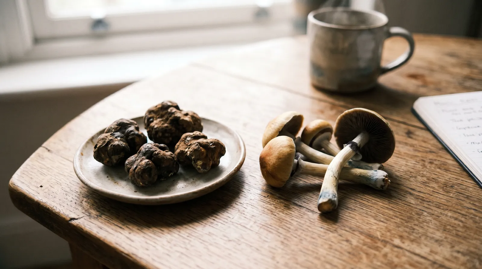 AZARIUS · The experience compared: sclerotia vs fruiting bodies side by side